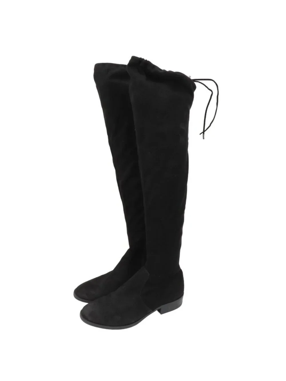 Sam Edelman Womens 8.5 M Paloma Over Knee High Black Drawstring Boots Fabric